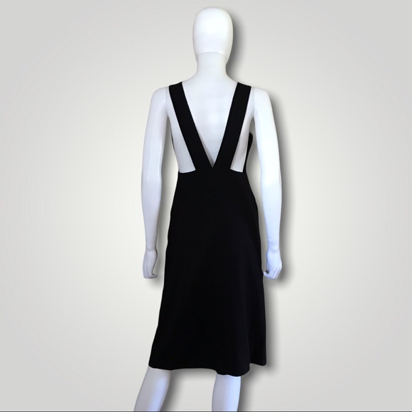 Line & Dot Black Dress with side Pockets - Picture 4 of 5